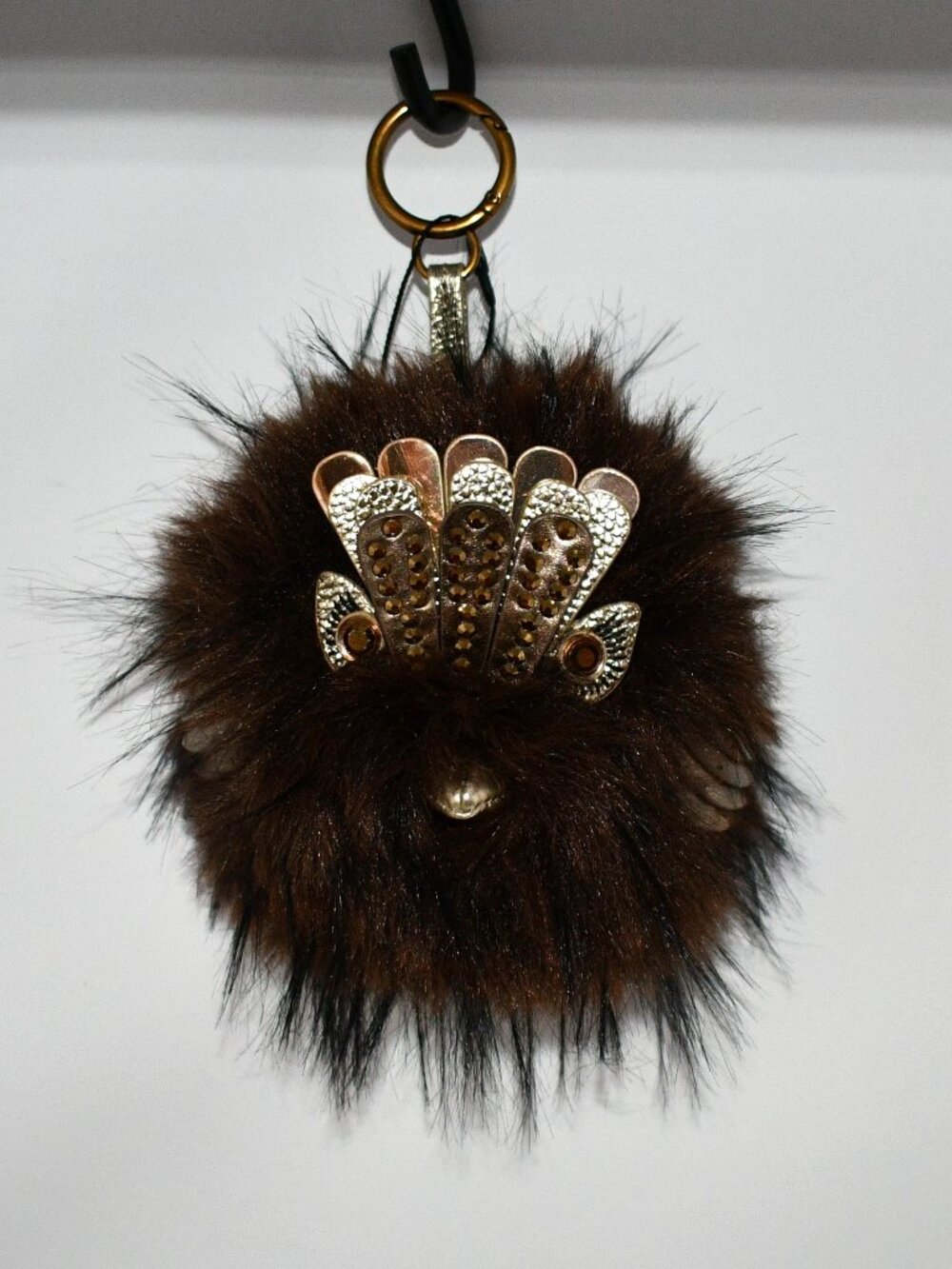 Kurt Geiger Pom Pom Bird Charm in Bronze COM #4982068999 NWT